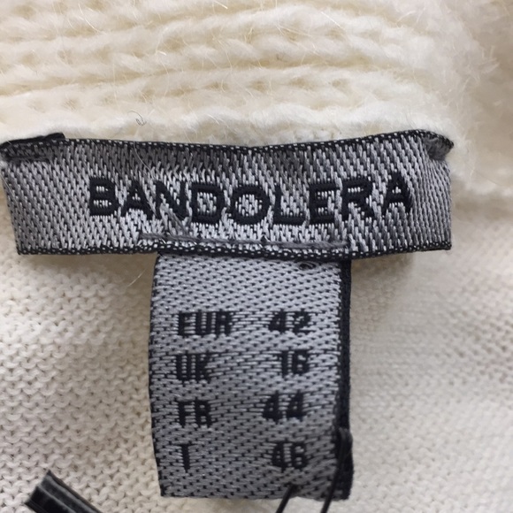 Bandolera Ladies Belted Cardigan Sweater Cream Size 12 - Picture 7 of 11